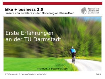 Erste Erfahrungen an der TU Darmstadt - Bike + Business