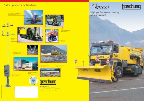 Overview of the Jetbroom, highway and road version - Boschung