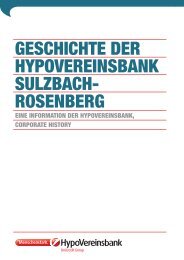 GESCHICHTE DER HYPOVEREINSBANK SULZBACH- ROSENBERG