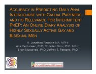 accuracy in predicting daily anal intercourse with casual ... - IAPAC