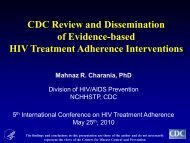 Cdc review and dissemination of evidence-based hiv ... - IAPAC