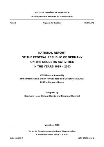 national report of the federal republic of germany on the geodetic ...