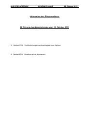 29. Sitzung des Gemeinderates vom 3. Juli 2012 