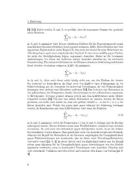 Die Methode der kleinsten absoluten Abweichungen in linearen ...