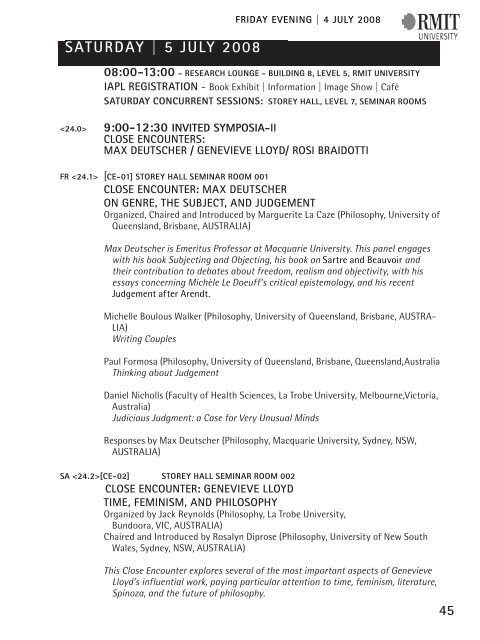 Program - The International Association for Philosophy and Literature