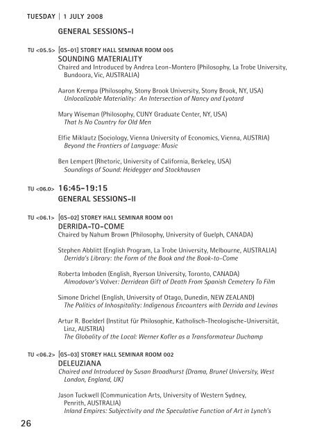 Program - The International Association for Philosophy and Literature