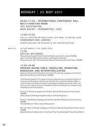tentative iapl 2011 conference program - The International ...