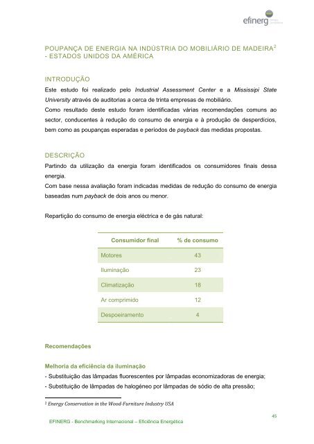 Benchmarking Internacional â EficiÃªncia EnergÃ©tica - efinerg - AEP