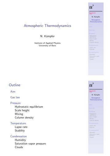 Atmospheric Thermodynamics - IAP > Microwave Physics