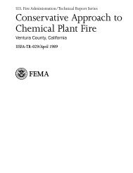 TR-029 Conservative Approach to Chemical Plant Fire - US Fire ...