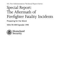 The Aftermath of Firefighter Fatality Incidents - US Fire Administration