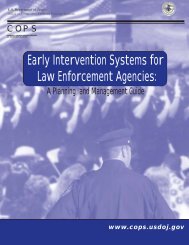 Early Intervention Systems for Law Enforcement Agencies - Cops ...