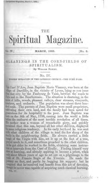 Spiritual Magazine V4 N3 March 1863 Iapsop com 