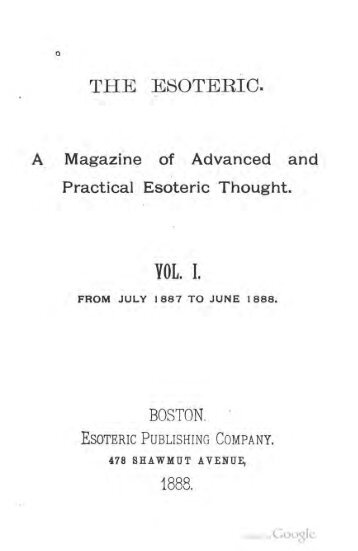 Esoteric V1: July 1887 - Iapsop.com