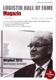 Logistik Hall of Fame Magazin 2013