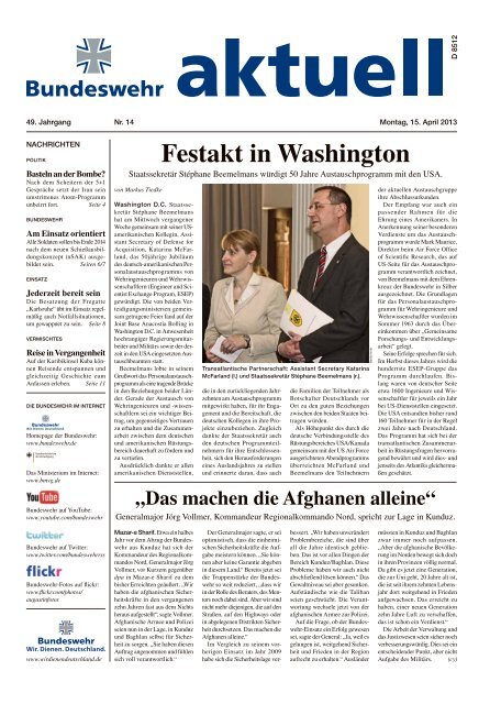 Festakt in Washington - Bundeswehr