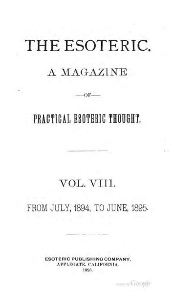 Esoteric V8: July 1894 - Iapsop.com