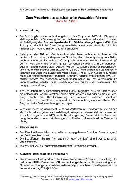 Zum Prozedere des schulscharfen Auswahlverfahrens