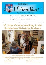 30 Jahre Osterausstellung in der Sorbischen ... - Stadt Drebkau