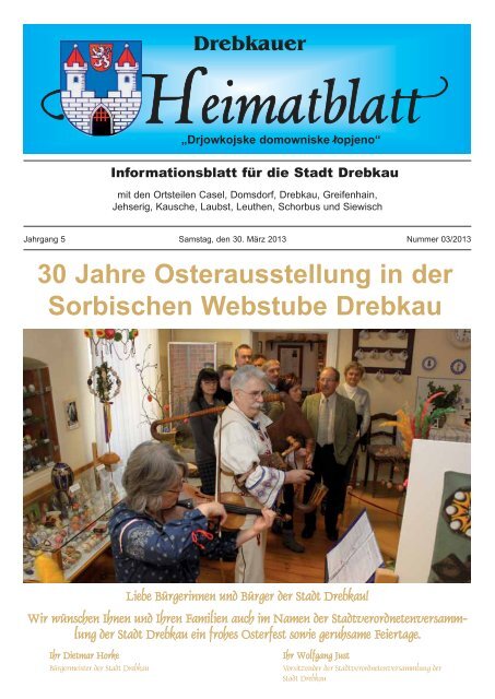 30 Jahre Osterausstellung in der Sorbischen ... - Stadt Drebkau