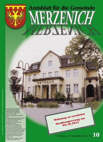 Nr. 10/2013, erschienen am 13.09.2013 - Gemeinde Merzenich