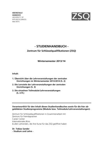 oder im aktuellen Studienhandbuch des ZSQ zum Download (Pdf)