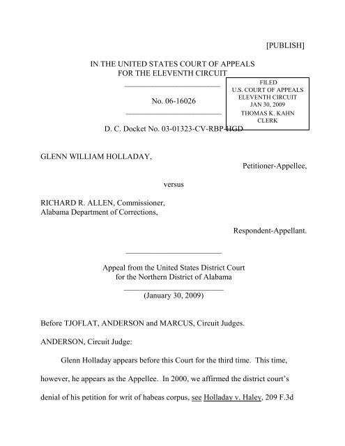 [PUBLISH] IN THE UNITED STATES COURT OF APPEALS FOR ...