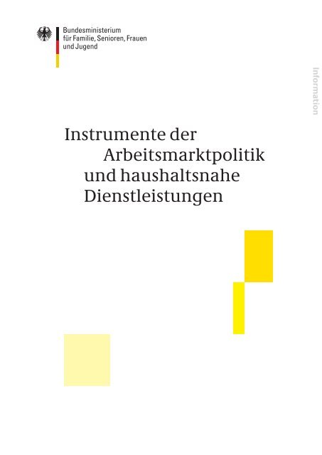 Instrumente der Arbeitsmarktpolitik und haushaltsnahe ...