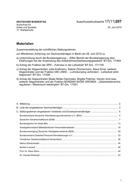 Ausschussdrucksache 17(11)207 - Institut Arbeit und Qualifikation ...