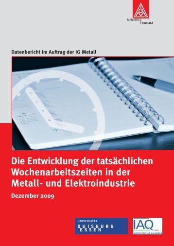 Die Entwicklung der tatsächlichen Wochenarbeitszeiten in der Metall