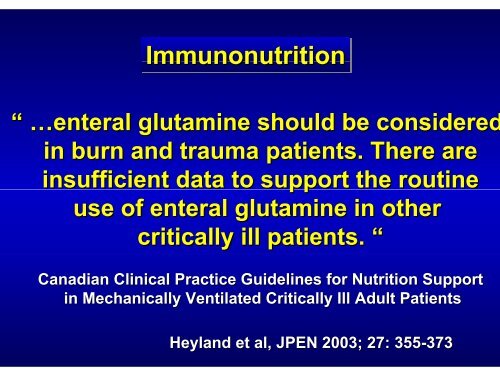 Immunonutrition - DGEM