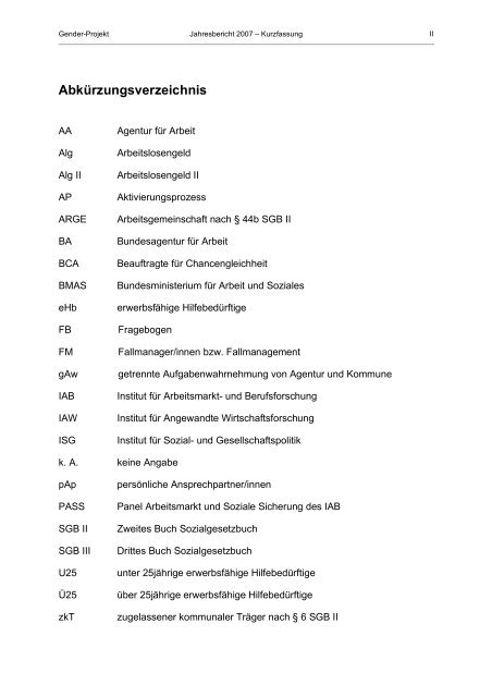 Bewertung der SGB II-Umsetzung aus gleichstellungspolitischer Sicht