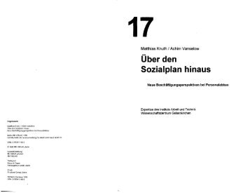 Uber den Sozialplan hinaus - Institut Arbeit und Qualifikation