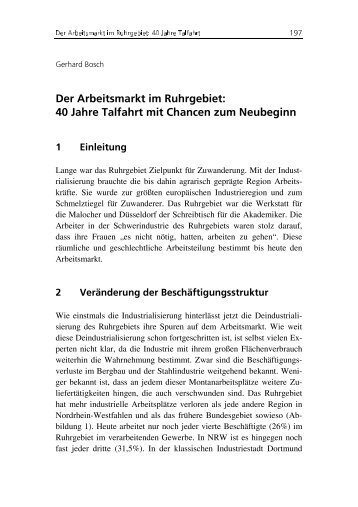 Der Arbeitsmarkt im Ruhrgebiet - Institut Arbeit und Qualifikation