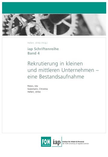 iap Schriftenreihe Band 4 - Institut Arbeit und Qualifikation