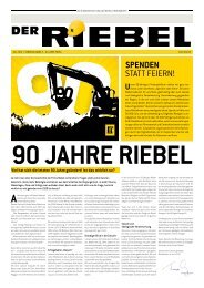 90 Jahre Riebel -  Riebel Unternehmen - Xaver Riebel Holding ...