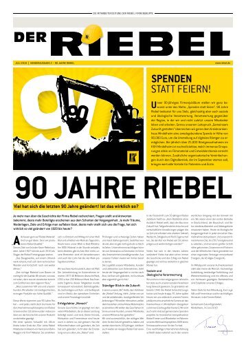 90 Jahre Riebel -  Riebel Unternehmen - Xaver Riebel Holding ...