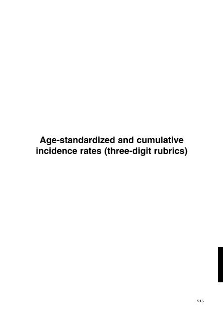 Age-standardized and cumulative incidence rates (three-digit ... - IARC