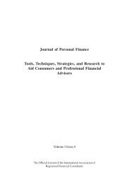 Journal of Personal Finance Tools, Techniques, Strategies ... - iarfc