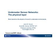 Underwater Sensor Networks: The physical layer Short tutorial ... - iaria