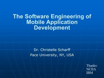 Software Engineering for Mobile Application Development - iaria