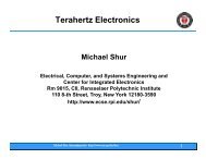 Topic: Terahertz Electronics - iaria