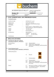 SICHERHEITSDATENBLATT nach Eg-Richtlinien 93/112/EWG