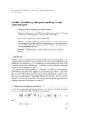 Stability of a bubble expanding and translating through an inviscid ...