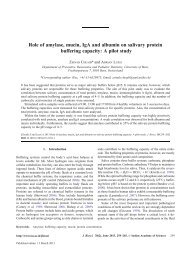 Role of amylase, mucin, IgA and albumin on salivary protein ...