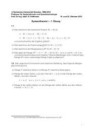 Aufgaben und KurzlÃ¶sungen - IAS - Technische UniversitÃ¤t Dresden