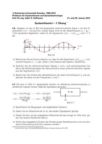 Aufgaben und KurzlÃ¶sungen - IAS - Technische UniversitÃ¤t Dresden