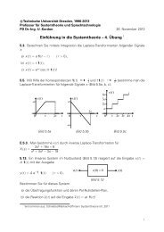 Aufgaben und KurzlÃ¶sungen - IAS - Technische UniversitÃ¤t Dresden