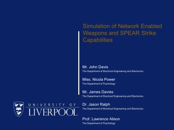 Simulation of Network Enabled Weapons and SPEAR Strike ...