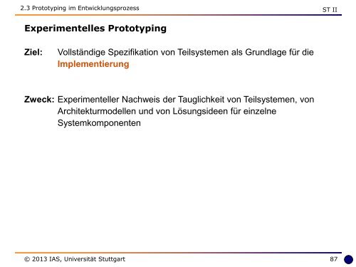 2 Prototyping bei der Software-Entwicklung - UniversitÃ¤t Stuttgart